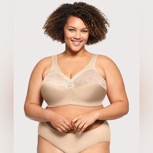 Glamorise Blush Nude MagicLift Original Support Full Coverage Wireless Bra 38G